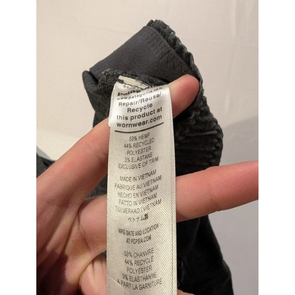 Patagonia Hemp Blend Womens Size 2 Grey Joggers Sweatpants Spring Breathable - Picture 5 of 8